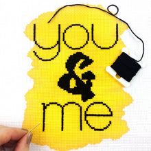 Load image into Gallery viewer, Seconds Sale - You & Me - Modern Cross Stitch Mini Kit - Stitchsperation