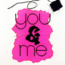 Load image into Gallery viewer, Seconds Sale - You & Me - Modern Cross Stitch Mini Kit - Stitchsperation