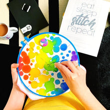 Load image into Gallery viewer, Eat, Sleep, Stitch, Repeat - Modern Cross Stitch Kit - Stitchsperation