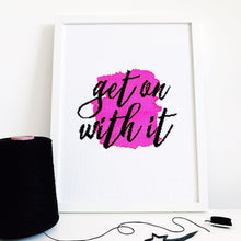 Load image into Gallery viewer, Get on with it - Modern Cross Stitch Kit - Stitchsperation