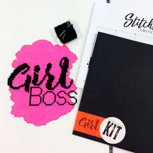 Load image into Gallery viewer, Girl Boss - Modern Cross Stitch Mini Kit - Stitchsperation