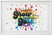 Load image into Gallery viewer, Grow - Modern Cross Stitch Kit - Fully Stitched - Stitchsperation