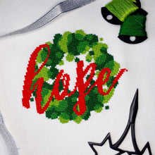 Load image into Gallery viewer, Hope - Modern Mini Cross Stitch Kit - Fully Stitched - Stitchsperation