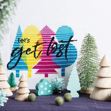 Load image into Gallery viewer, Let's Get Lost - Modern Cross Stitch Kit - Fully Stitched - Stitchsperation