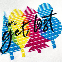 Load image into Gallery viewer, Let's Get Lost - Modern Cross Stitch Kit - Fully Stitched - Stitchsperation