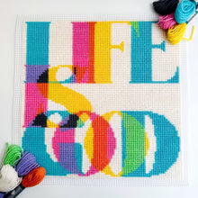 Load image into Gallery viewer, Life Is Good - Chunky Cross Stitch Kit - Stitchsperation