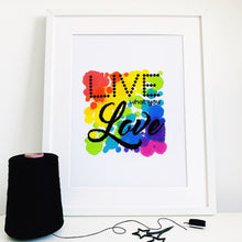 Load image into Gallery viewer, Live What You Love - Modern Cross Stitch Kit - Stitchsperation