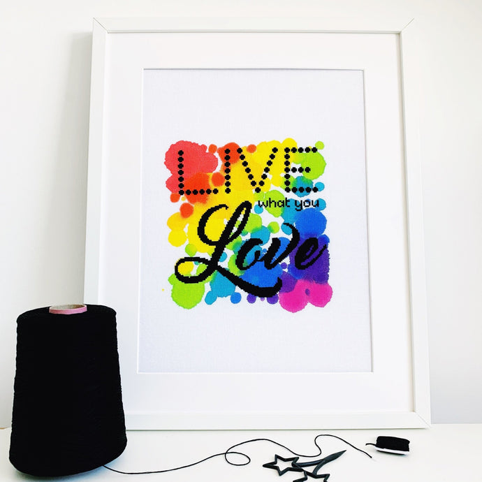 Live What You Love - Modern Cross Stitch Kit - Stitchsperation