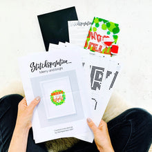 Load image into Gallery viewer, Merry & Bright - Modern Christmas Cross Stitch Kit - Stitchsperation