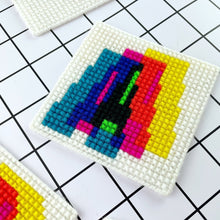 Load image into Gallery viewer, Modern Chunky Cross Stitch Coaster Kit - 1 Coaster - Stitchsperation