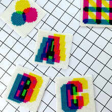 Load image into Gallery viewer, Modern Chunky Cross Stitch Coaster Kit - 4 Coasters - Stitchsperation