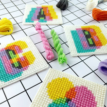 Load image into Gallery viewer, Modern Chunky Cross Stitch Coaster Kit - 4 Coasters - Stitchsperation
