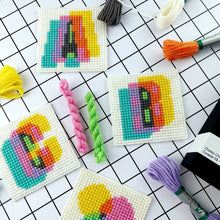 Load image into Gallery viewer, Modern Chunky Cross Stitch Coaster Kit - 4 Coasters - Stitchsperation