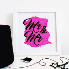 Load image into Gallery viewer, Mr & Mr - Modern Cross Stitch Kit - Stitchsperation