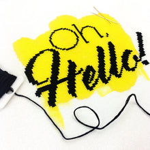 Load image into Gallery viewer, Oh, Hello! - Modern Cross Stitch Mini Kit - Stitchsperation
