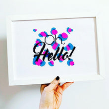 Load image into Gallery viewer, Oh, Hello! - Modern Cross Stitch Mini Kit - Stitchsperation