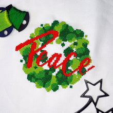 Load image into Gallery viewer, Peace - Modern Mini Cross Stitch Kit - Fully Stitched - Stitchsperation