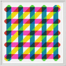 Load image into Gallery viewer, *PRE-ORDER* CMYK Grid - Chunky Cross Stitch Kit - Stitchsperation
