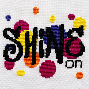 Shine On - Modern Mini Cross Stitch Kit - Fully Stitched - Stitchsperation