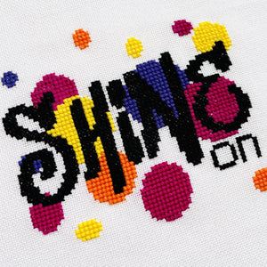 Shine On - Modern Mini Cross Stitch Kit - Fully Stitched - Stitchsperation