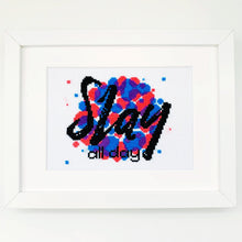 Load image into Gallery viewer, Slay All Day - Modern Cross Stitch Mini Kit - Fully Stitched - Stitchsperation