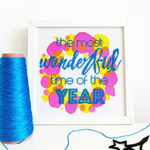 Load image into Gallery viewer, The Most Wonderful Time of the Year - Modern Christmas Cross Stitch Kit - Stitchsperation