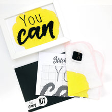 Load image into Gallery viewer, You Can - Mini Modern Cross Stitch Kit - Stitchsperation