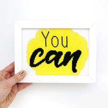 Load image into Gallery viewer, You Can - Mini Modern Cross Stitch Kit - Stitchsperation