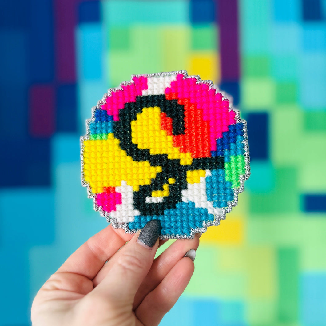Circular Chunky Cross Stitch Coaster Kit