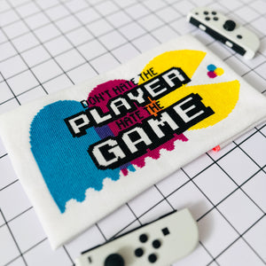 Don't Hate the Player - Modern Cross Stitch Kit - Fully Stitched