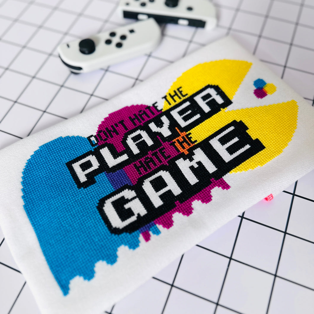 Don't Hate the Player - Modern Cross Stitch Kit - Fully Stitched