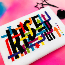 Load image into Gallery viewer, Rise Up - Modern Cross Stitch Kit - Fully Stitched
