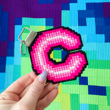 Load image into Gallery viewer, Letter C_Cross stitch_Bag charm kit 1
