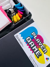 Load image into Gallery viewer, Don't Hate the Player - Modern Cross Stitch Kit - Fully Stitched
