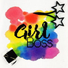 Load image into Gallery viewer, Seconds Sale - Girl Boss - Modern Cross Stitch Mini Kit - Stitchsperation
