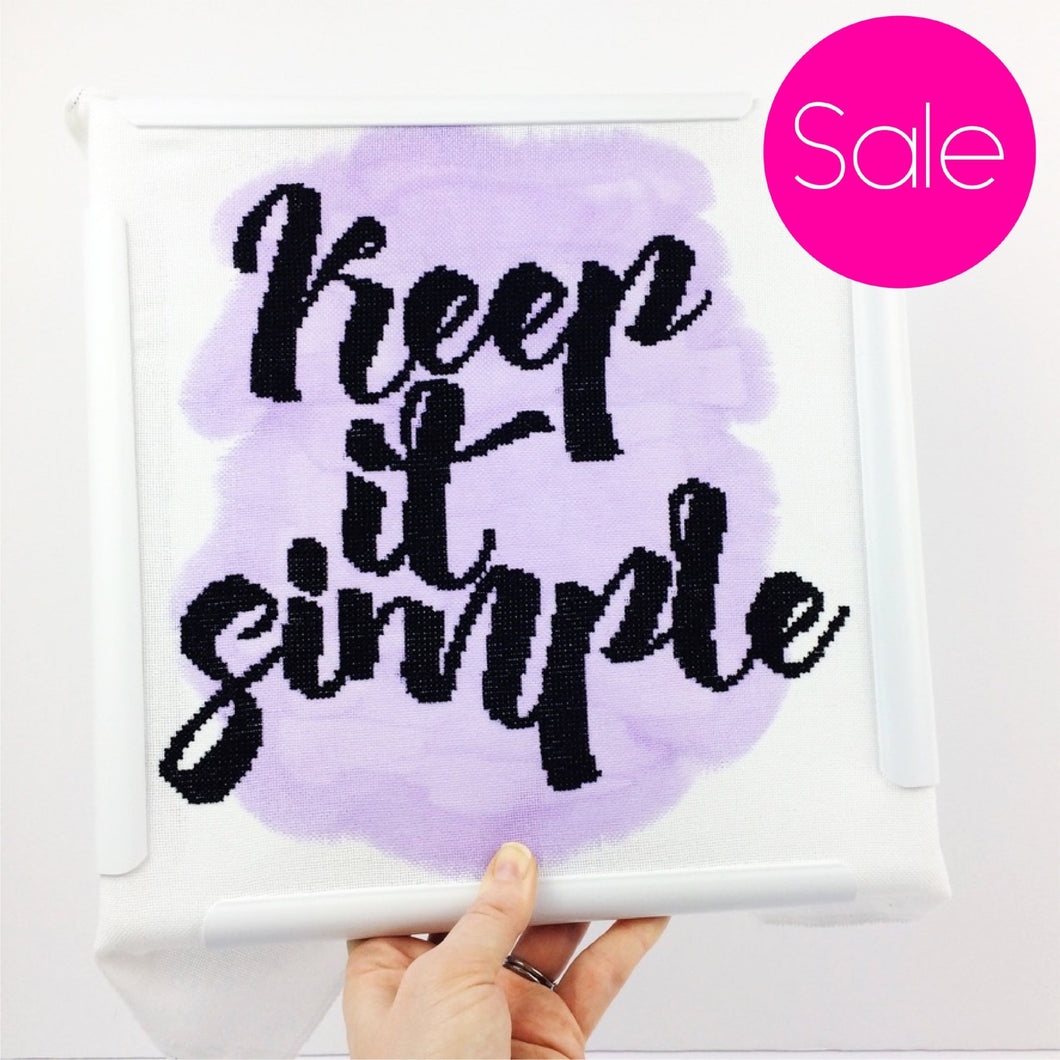 Seconds Sale - Keep it Simple - Modern Cross Stitch Kit - Stitchsperation