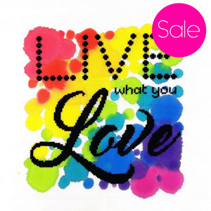 Seconds Sale - Live What You Love - Deluxe Modern Cross Stitch Kit - Stitchsperation