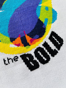 Fortune Favours the Bold - Modern Cross Stitch Kit - Fully Stitched - Stitchsperation