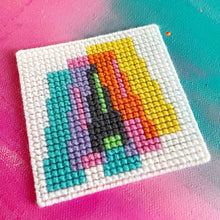 Load image into Gallery viewer, Modern Chunky Cross Stitch Coaster Kit - 1 Coaster - Stitchsperation
