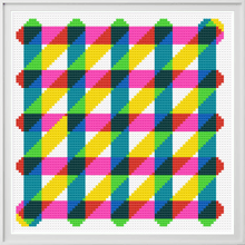 Load image into Gallery viewer, *PRE-ORDER* CMYK Grid - Chunky Cross Stitch Kit - Stitchsperation
