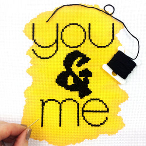 You & Me - Modern Cross Stitch Mini Kit - Stitchsperation